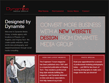 Tablet Screenshot of dynamitemediagroup.com